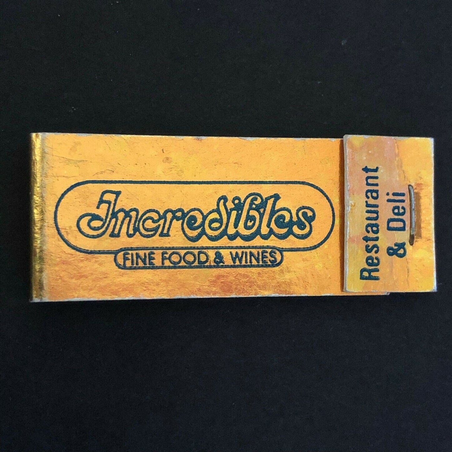 c1970's-80's 10 Strike Matchbook "Incredibles Fine Foods & Wine" Sarasota, FLA