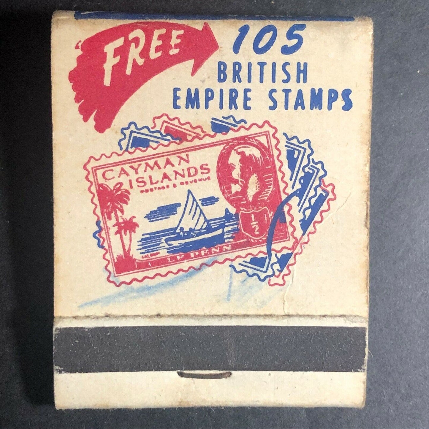 60's-70's Full Matchbook "Free 105 British Empire Stamps" Mail-In Offer