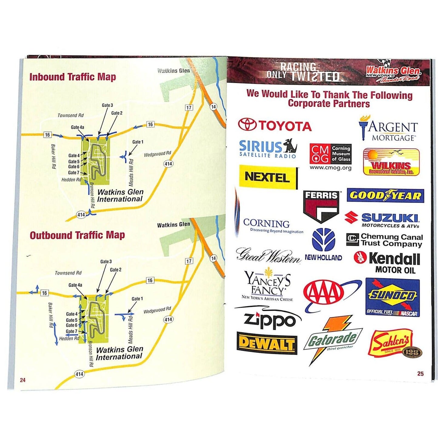 2005 Watkins Glen Racing Guest Information Guide Booklet 28pp - VGC