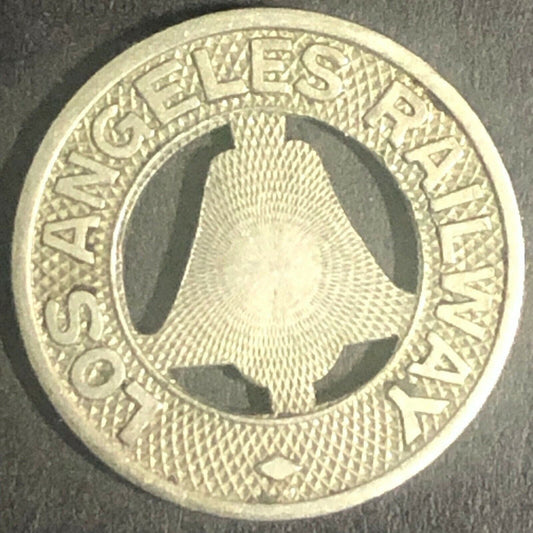 c1928 16mm Los Angeles Railway G/F One Fare Transit Token CA (1438)