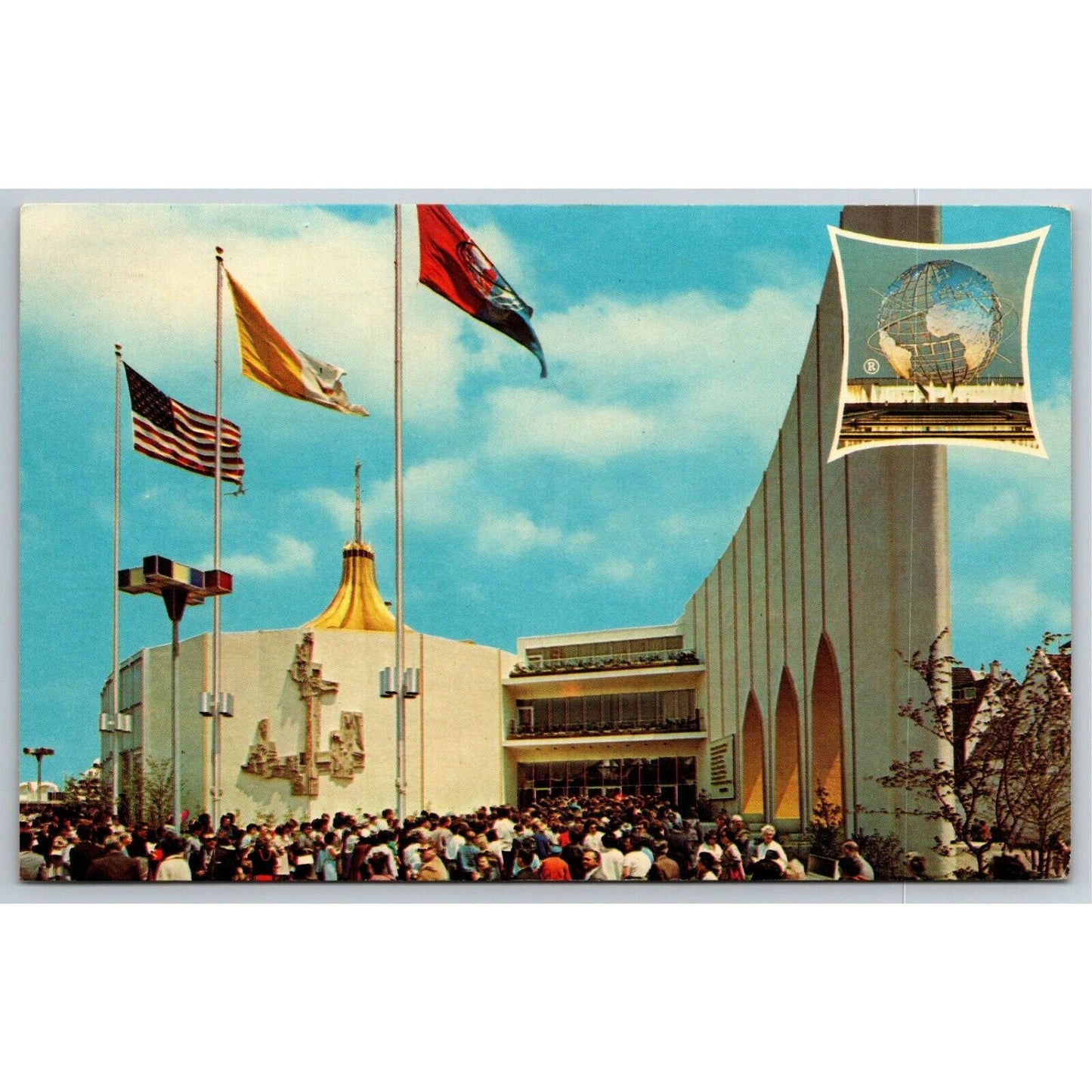 Vintage 1964-65 World's Fair Postcard - - The Vatican Building
