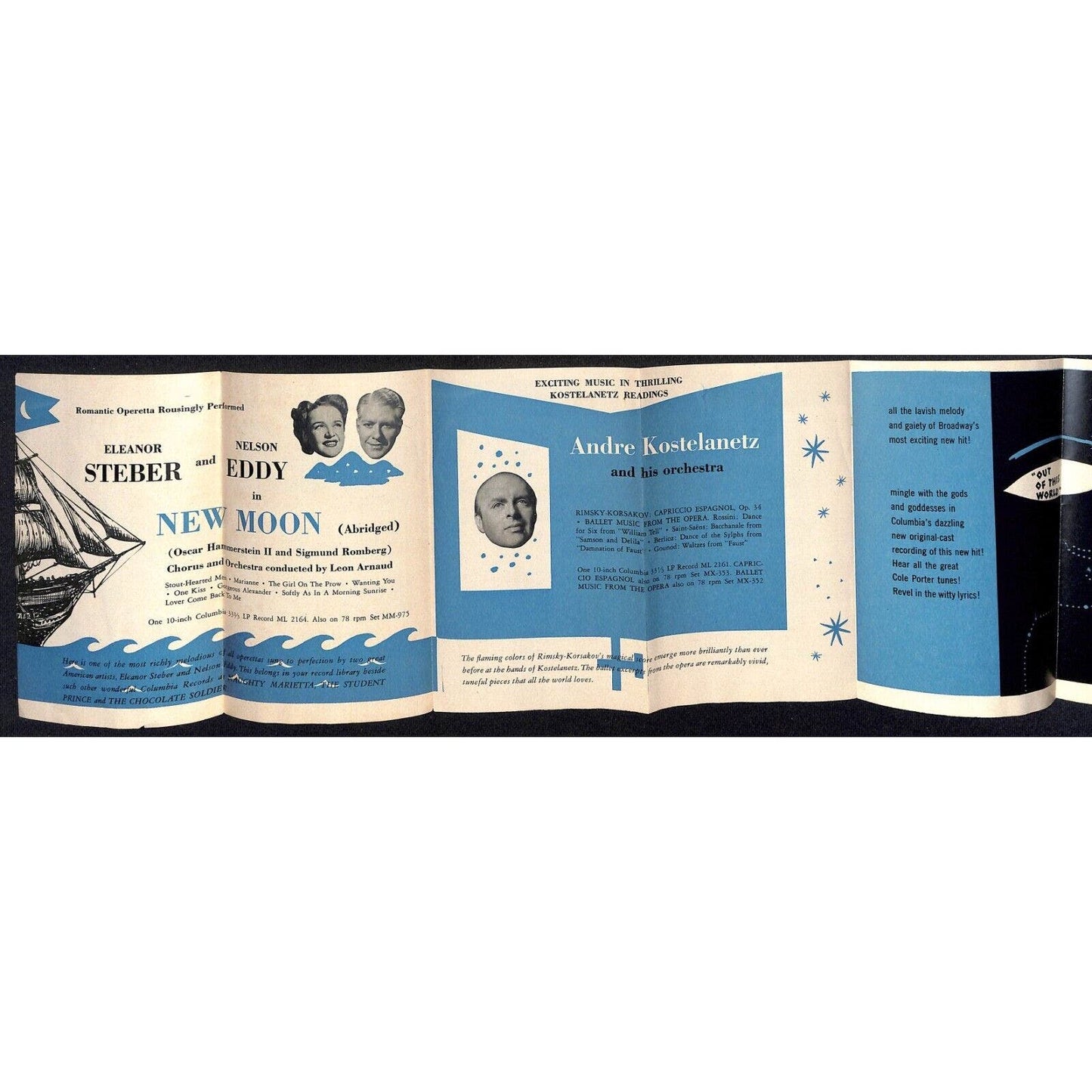 Columbia Records 1951 "New Moon" Eleanor Steber / Nelson Eddy Brochure Sheet