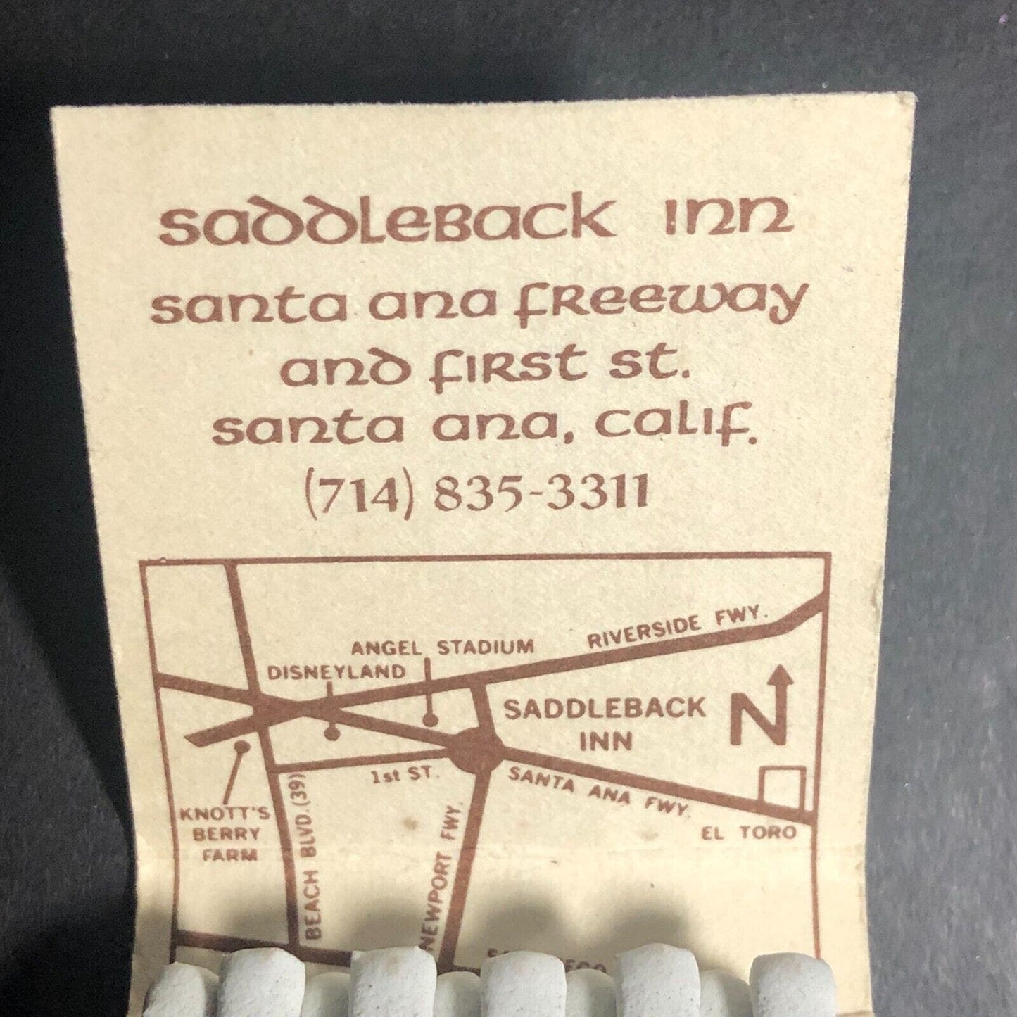 Saddleback Inn Santa Ana - Norwalk CA Full Matchbook c1975-85