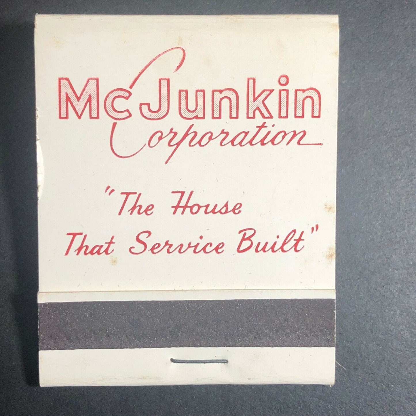 1960's-70's Full Matchbook McJunkin Corporation "Serves Industry" Charleston, WV