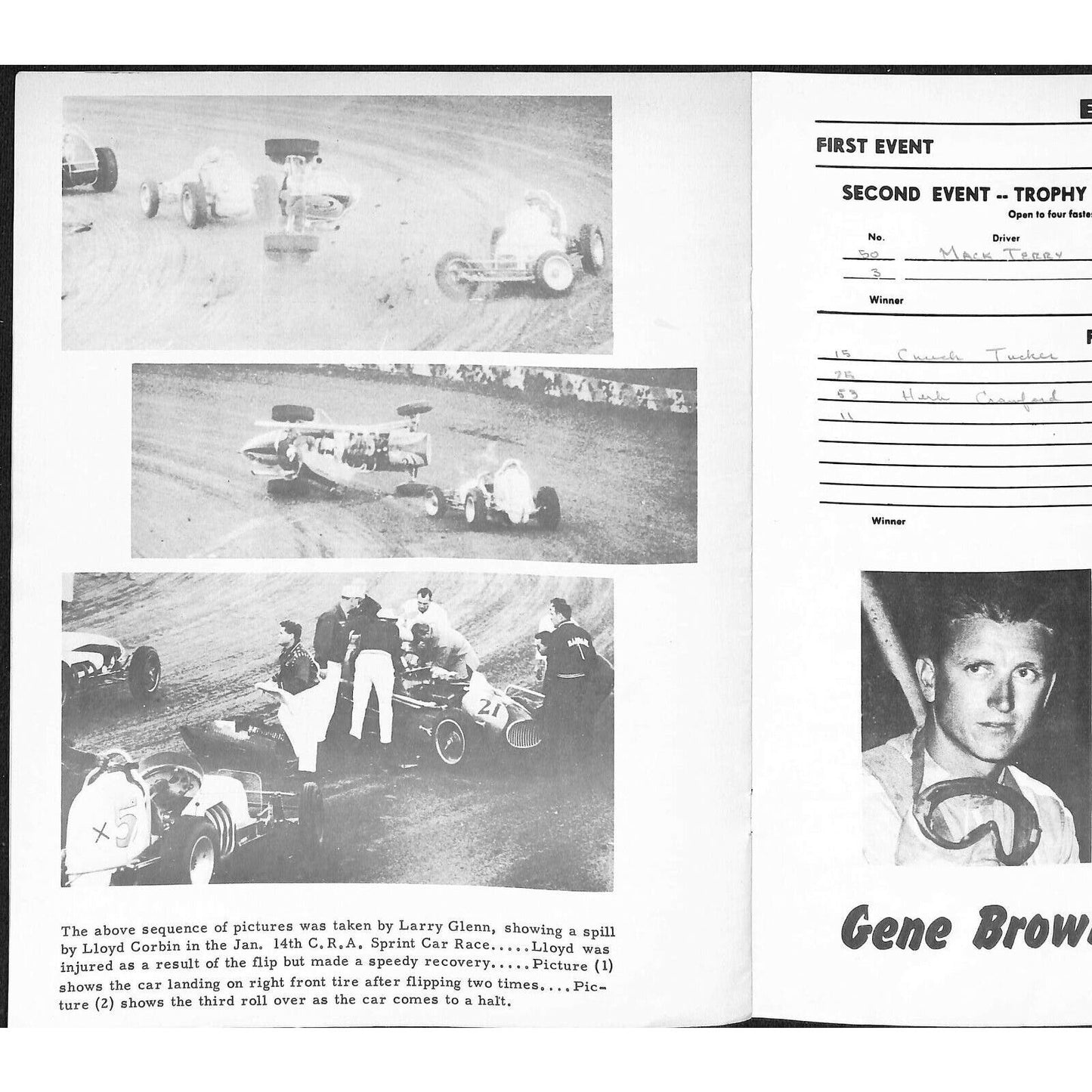 Scarce Apr 7 1962 CRA Big Car Racing Program Ascot Pacific Coast Championship