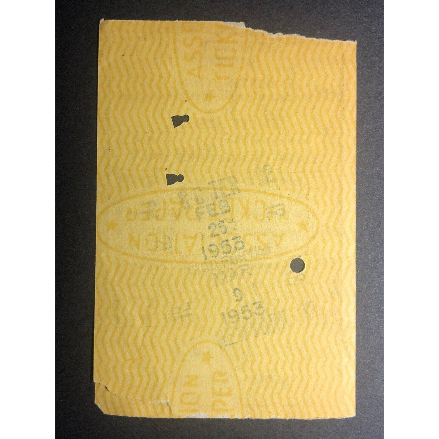 1953 Rutland Railroad / NY Central RR to White Creek Check / Ticket