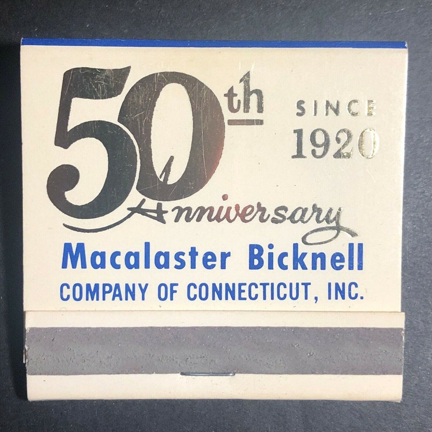 1970 Full Matchbook "Macalaster Bicknell" Scientific Instruments New Haven, CT