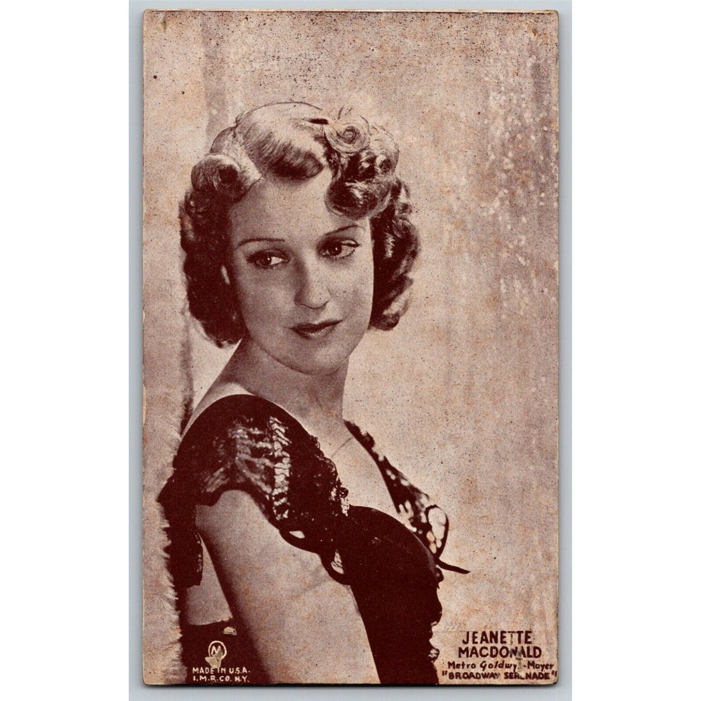Jeanette MacDonald Leading Lady Movie Star Arcade Card - Ken Prag Coll. EXC
