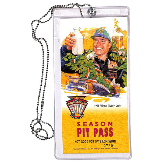 1997 Indy 500 Season Pit Pass, Gate Ticket & Lanyard - The Ron Burton Estate