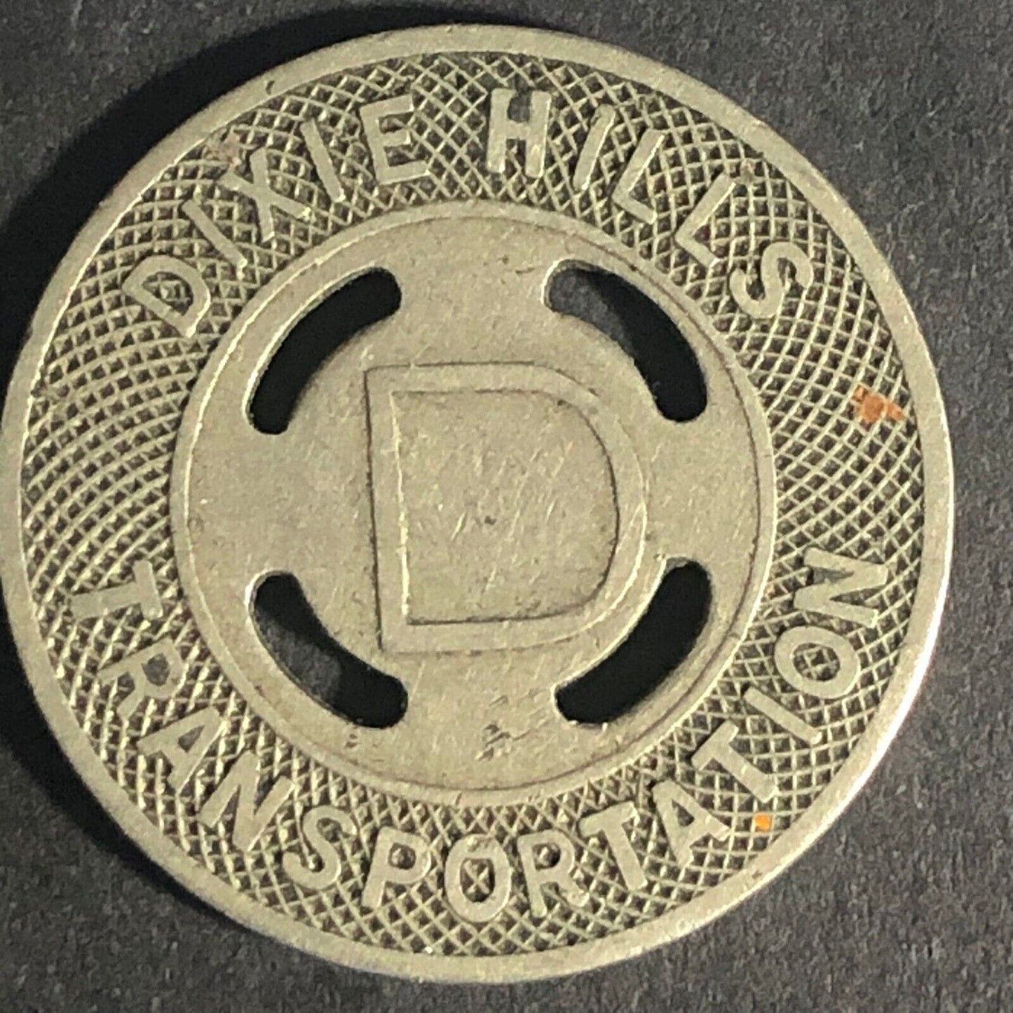 Dixie Hills Transportation (Atlanta) G/F One Fare WM Transit Token 22.6mm Scarce