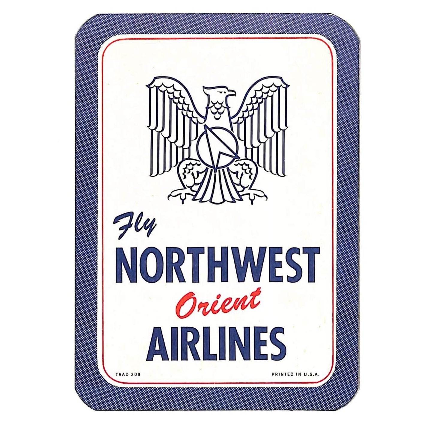 Fly Northwest Airlines Orient Airline Peel-Back Airline Sticker w/ Phoenix Scare
