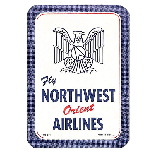 Fly Northwest Airlines Orient Airline Peel-Back Airline Sticker w/ Phoenix Scare
