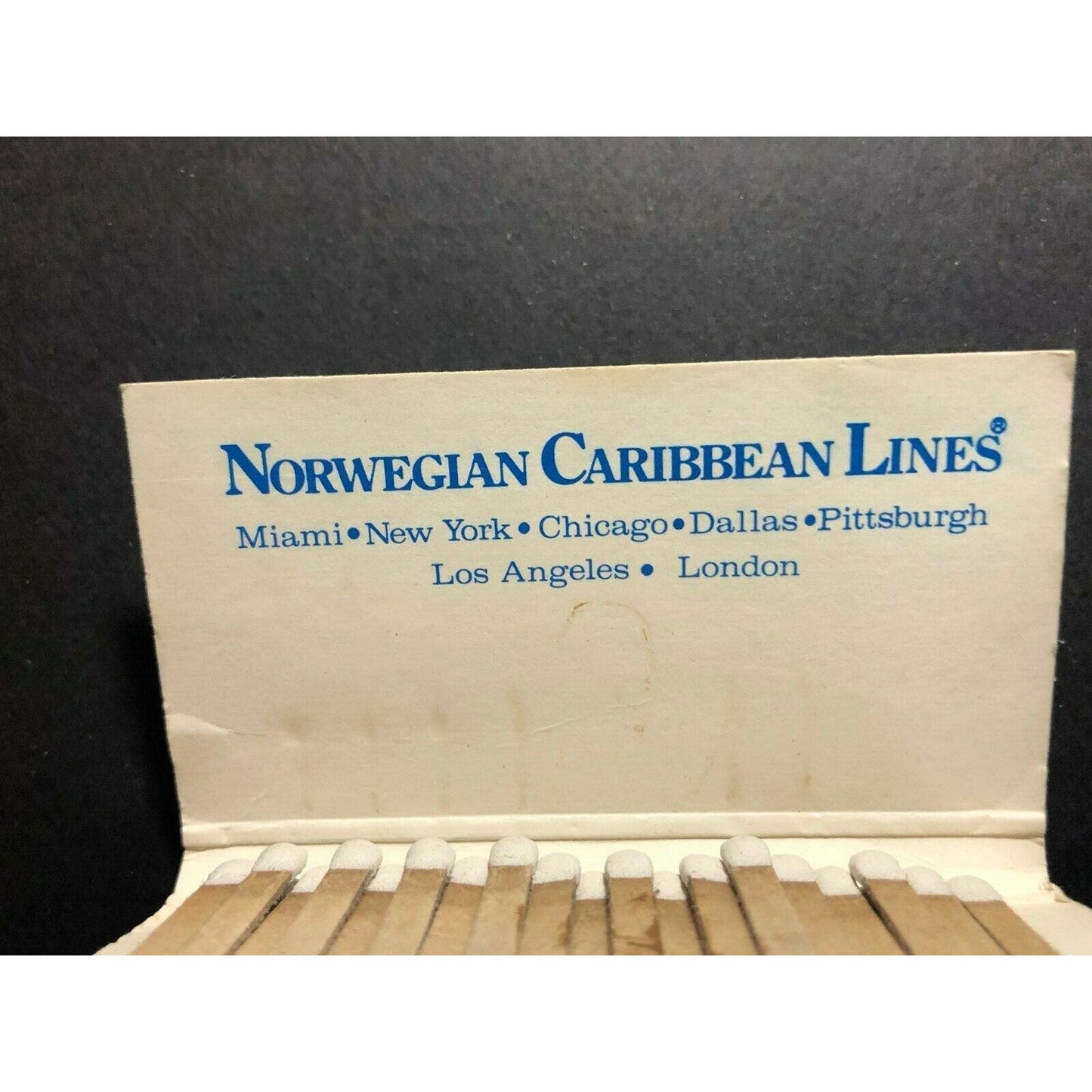 Vintage c1960's-75 Used Matchbook Norwegian Caribbean Lines NCL