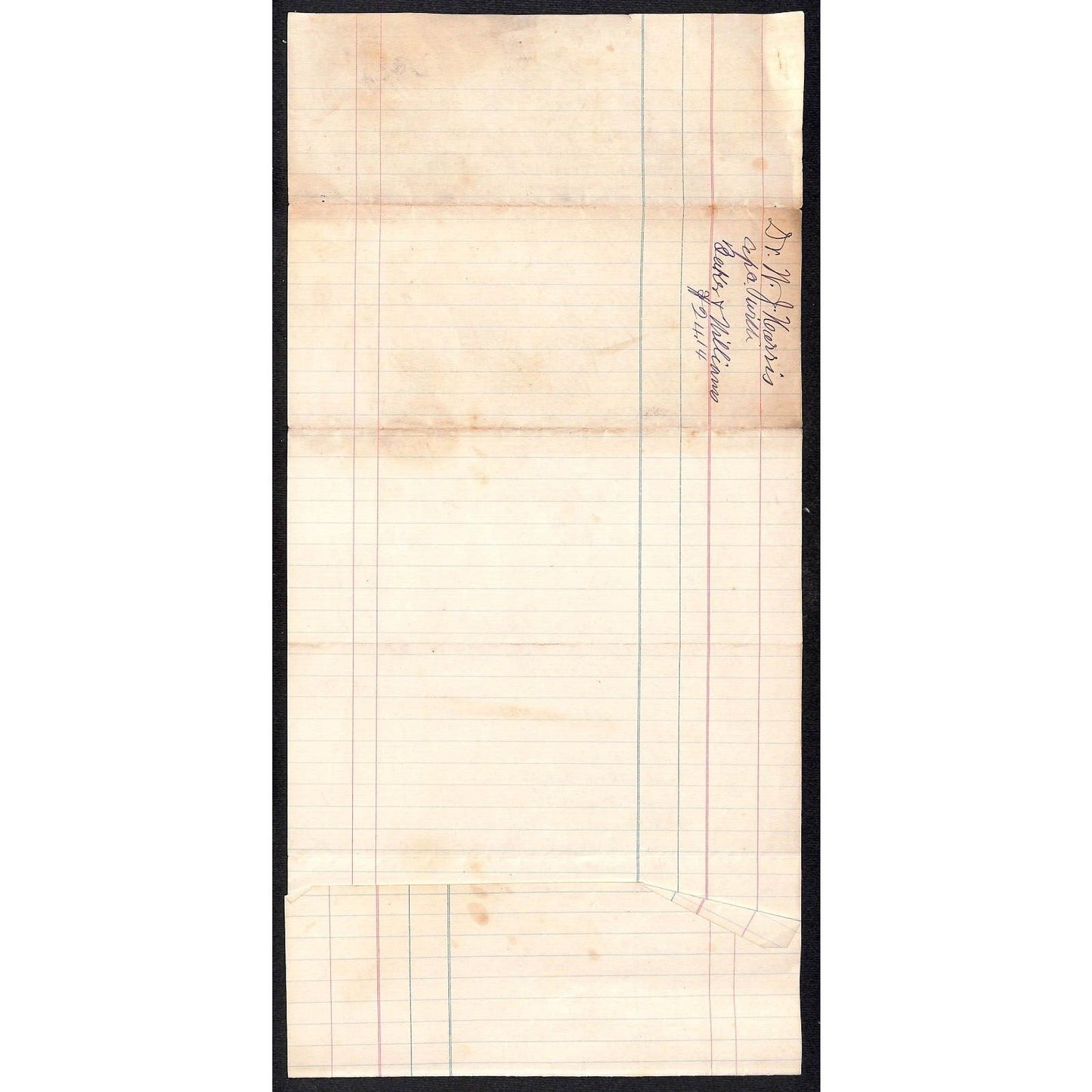 Blacks and Whites, VA (Blackstone) Baker & Williams 1885 Billhead - Very Scarce