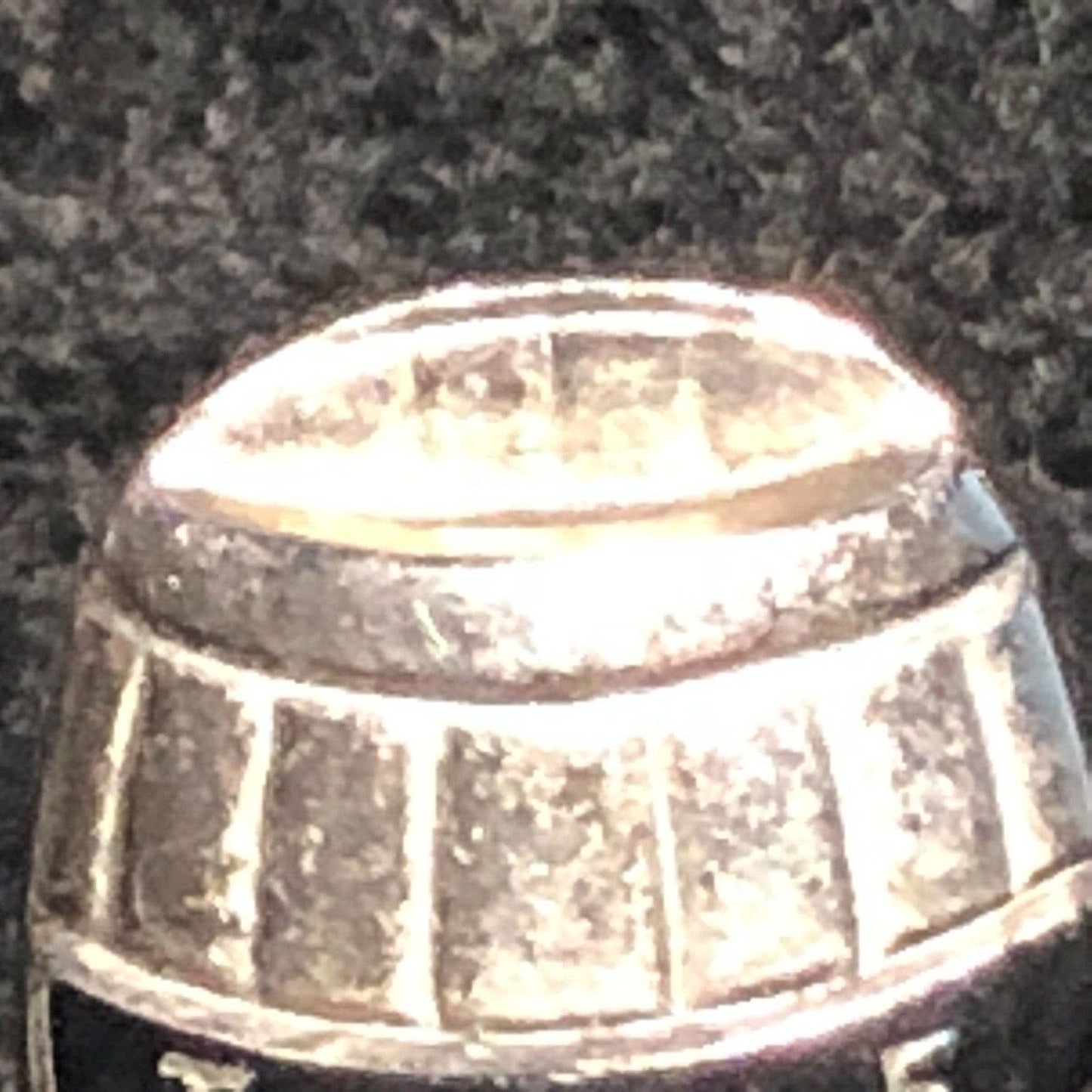 Vintage Barrel Shaped TGIF Enameled Lapel Pinback - Sterling