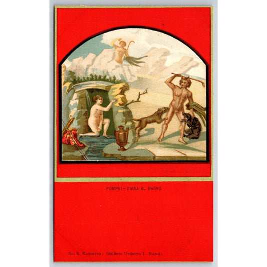 Italian Postcard Pompeii Casa Dei Vettii Baths of Diana c1901-1907 NP VGC
