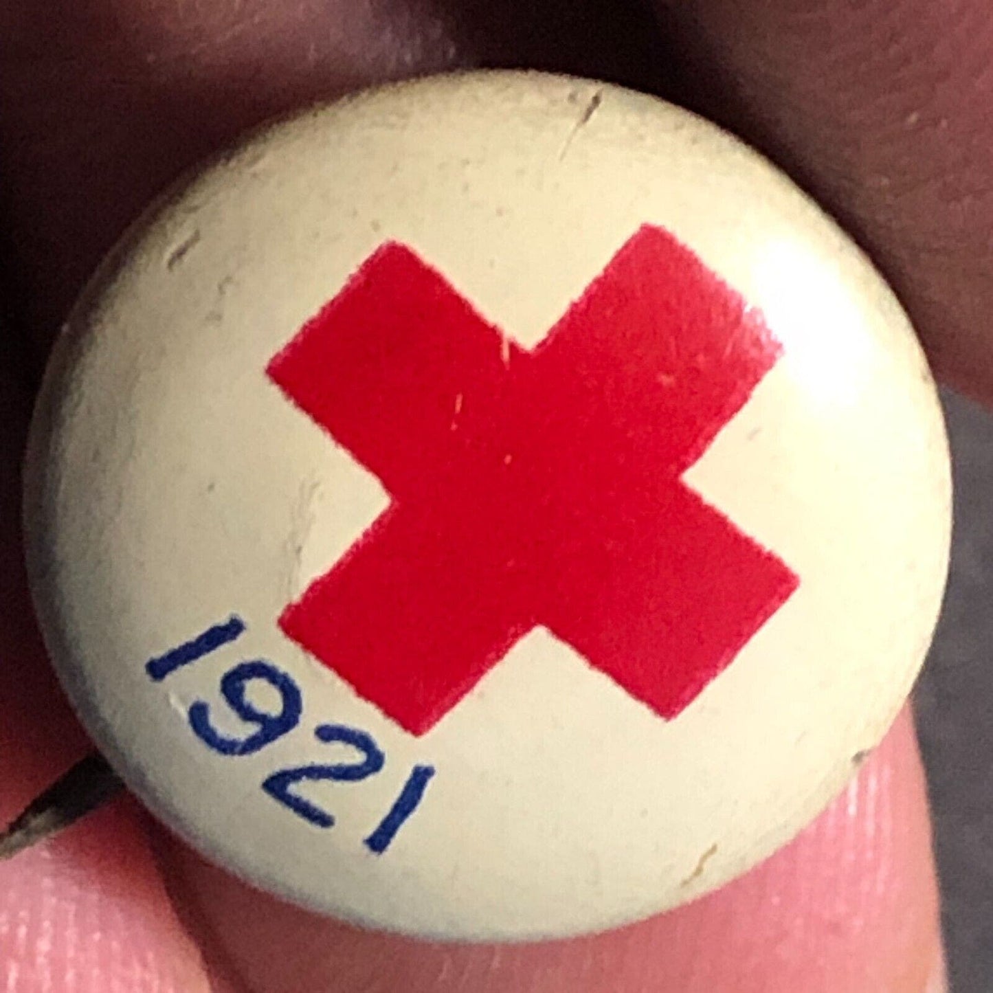1921 Red Cross Small Steel Pinback Button
