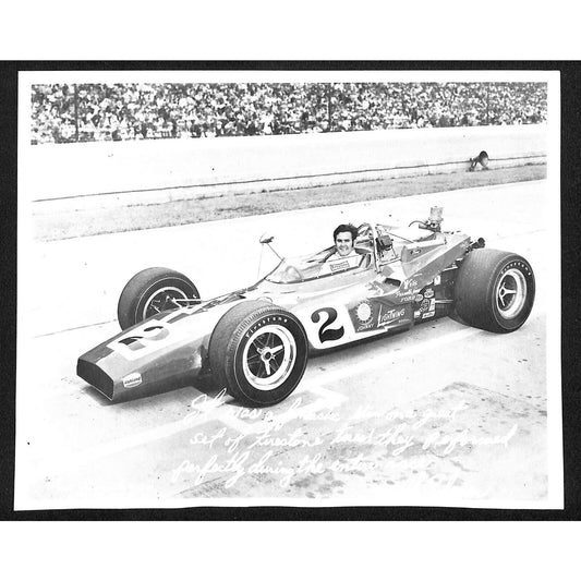 Al Unser Indianapolis 500 Winner 1970 8x10 B&W Reproduction Photo on Card Stock