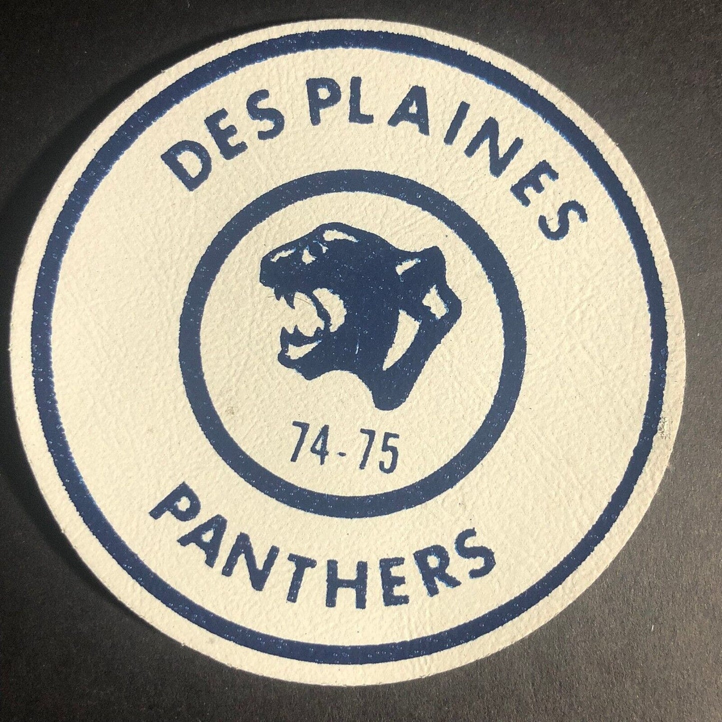 Des Plains Panthers 1974-75 Vintage Patch c1970's-80's