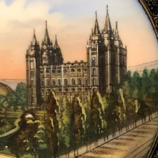 J.E. Kenyon Souvenir Plate Temple Square Salt Lake City, Utah