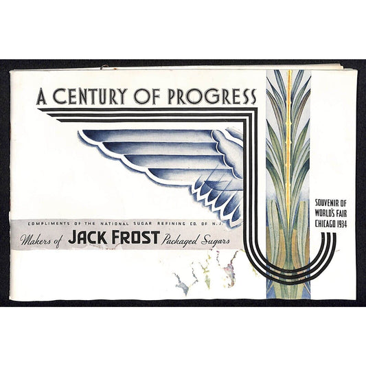 Jack Frost Sugar 24pp Booklet Brochure 1934 Chicago World's Fair - w/Poster