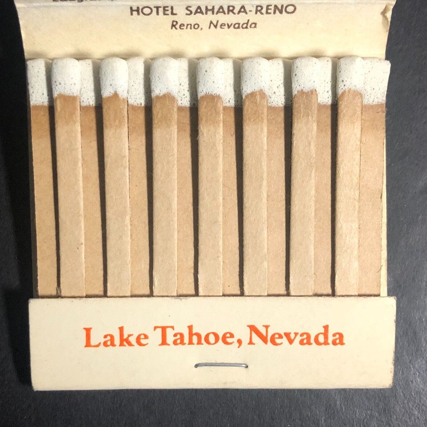 Del Webb's Sahara Tahoe Hotel Casino Full Matchbook c1975-85