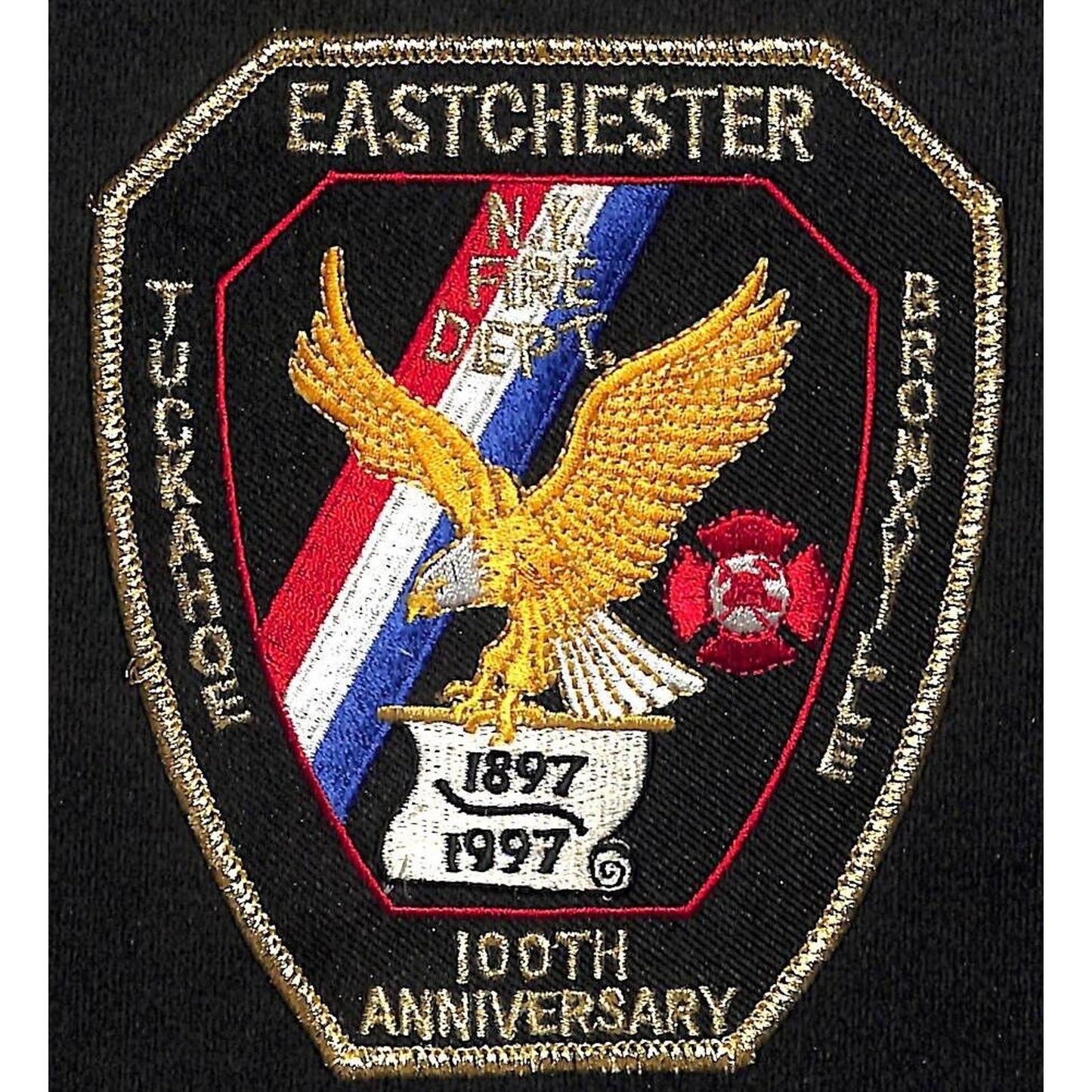 Eastchester Bronxville Tuckahoe NY Fire Dept. 100th Anniv. Embroidered Patch