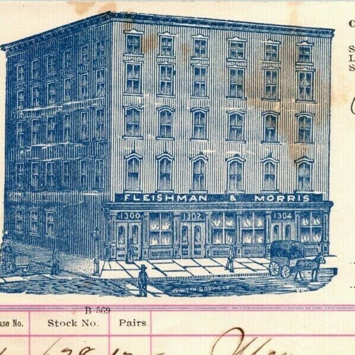 Fleishman & Morris Boots Shoes Richmond, VA Letterhead to Geo. E. Wear 1895