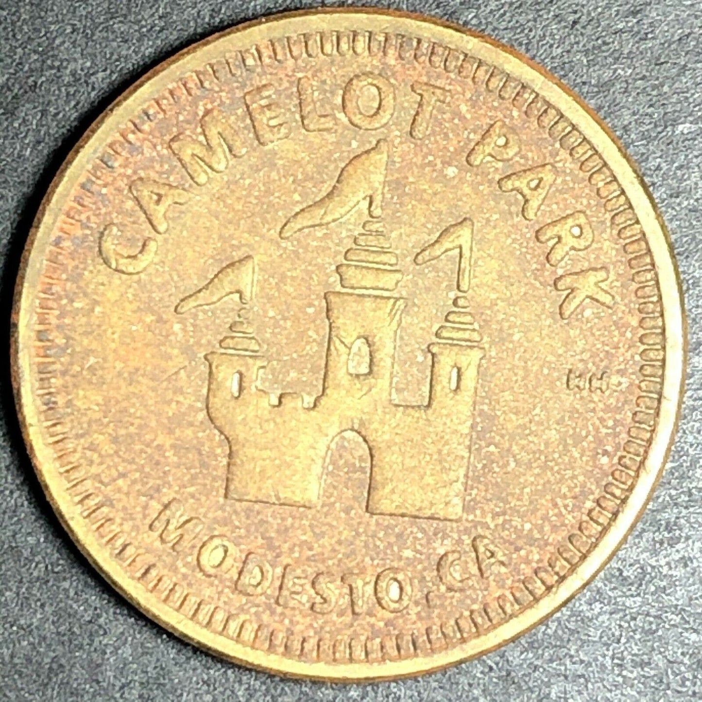 22.8mm Vintage Pepsi Camelot Park Brass Token - Modesto, CA