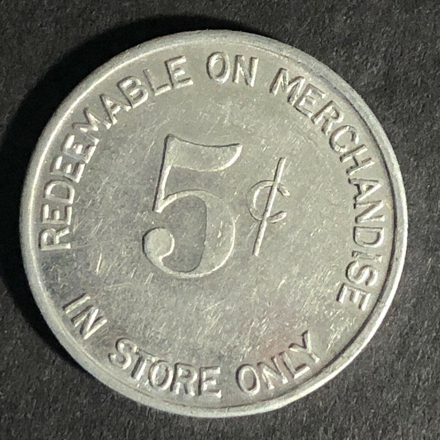 Lackawanna, NY Eastern Tire Co. Alum Redeemable 5c on Merchandise Token 22.8mm