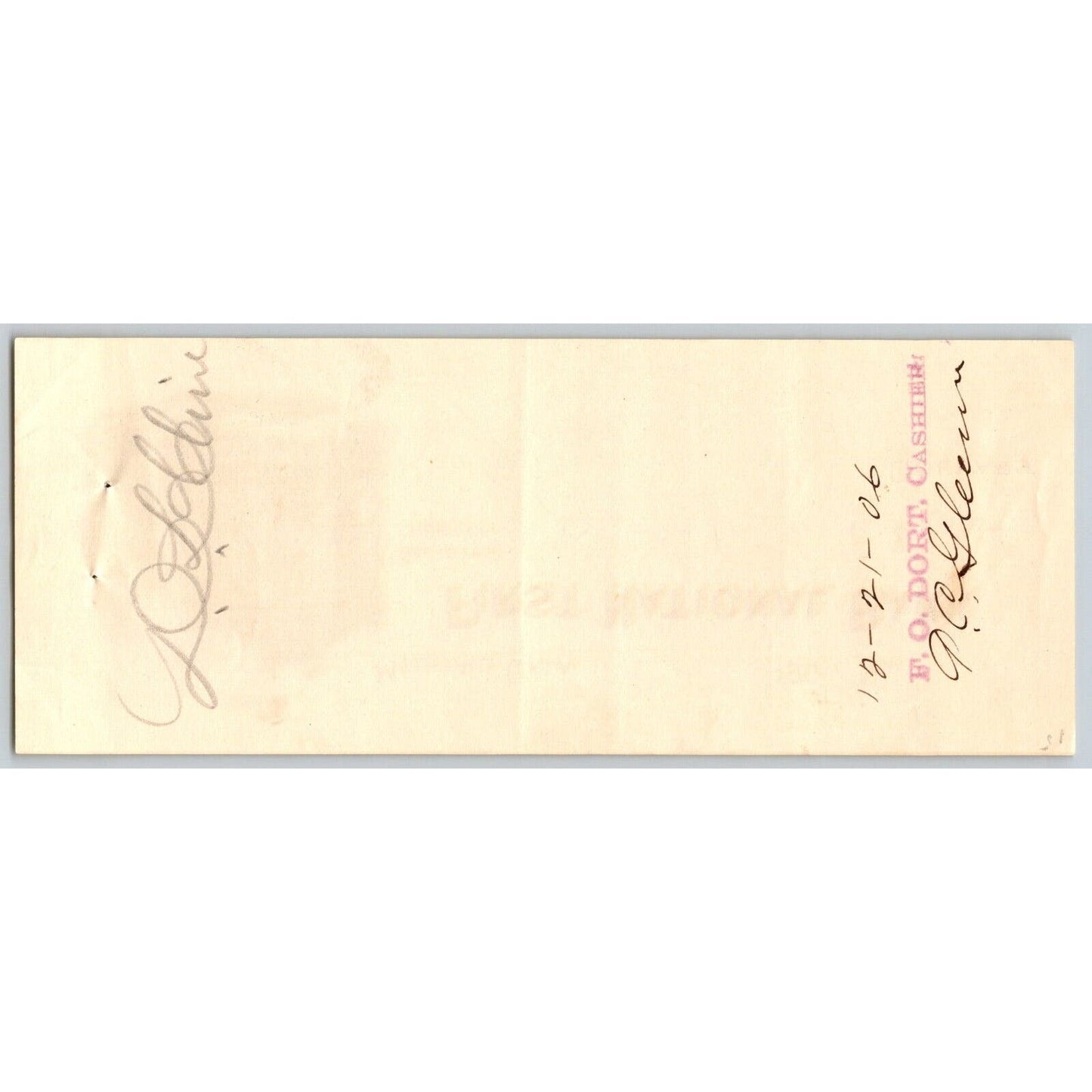 Medford, Oklahoma 1906 Territorial FNB Check w/ Building Vignette Scarce