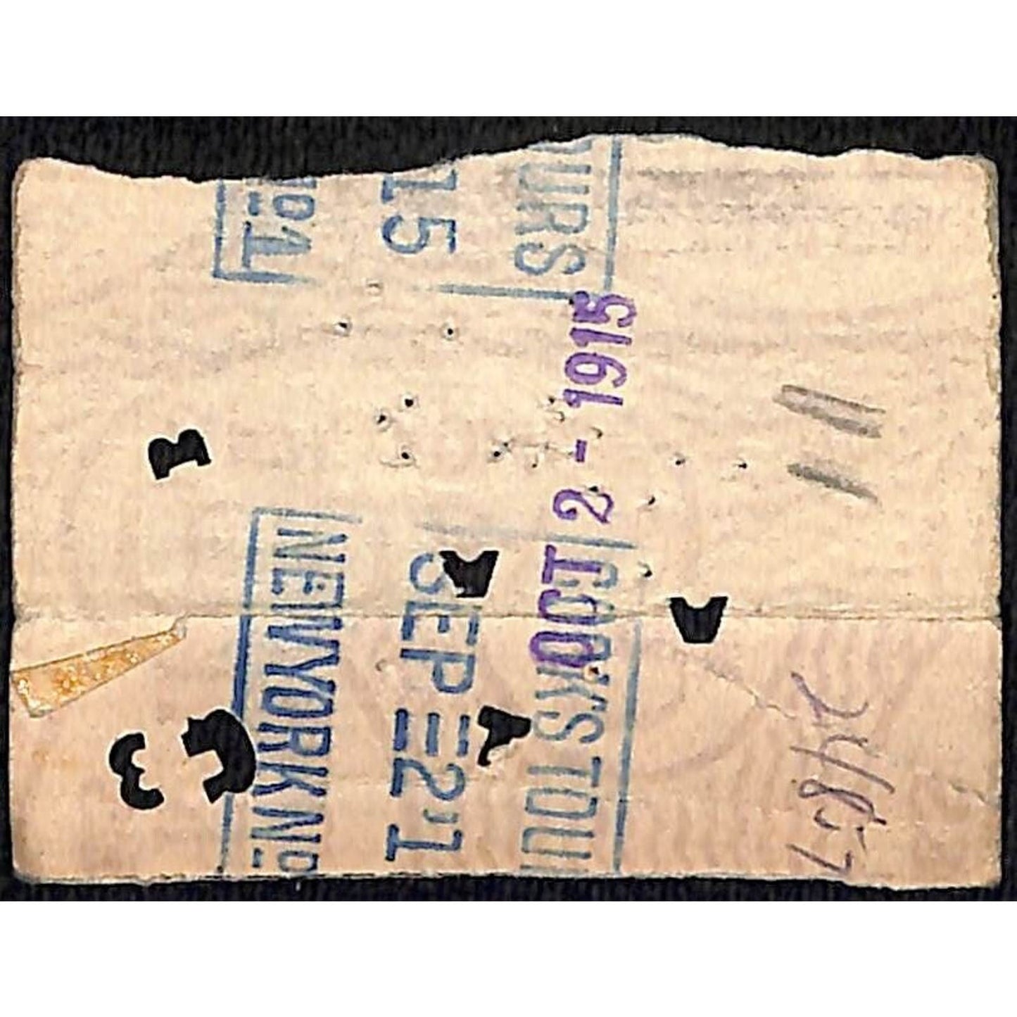 1915 New York Central Railroad Ticket Omaha to Chicago #3055