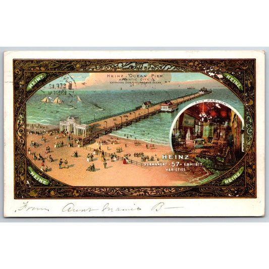 Heinz Ocean Pier Advertising Postcard Beach Bathing PM c1907 VGC