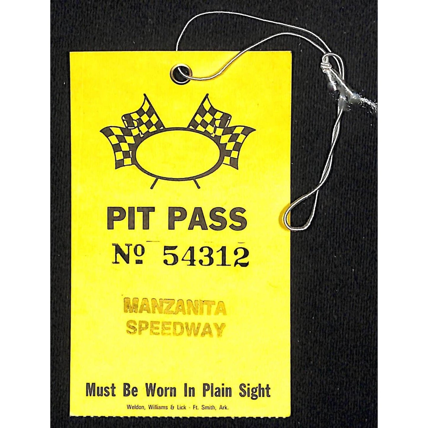 Manzanita Speedway Phoenix, AZ Racing Pit Pass c1970-80's #54312 VGC Scarce
