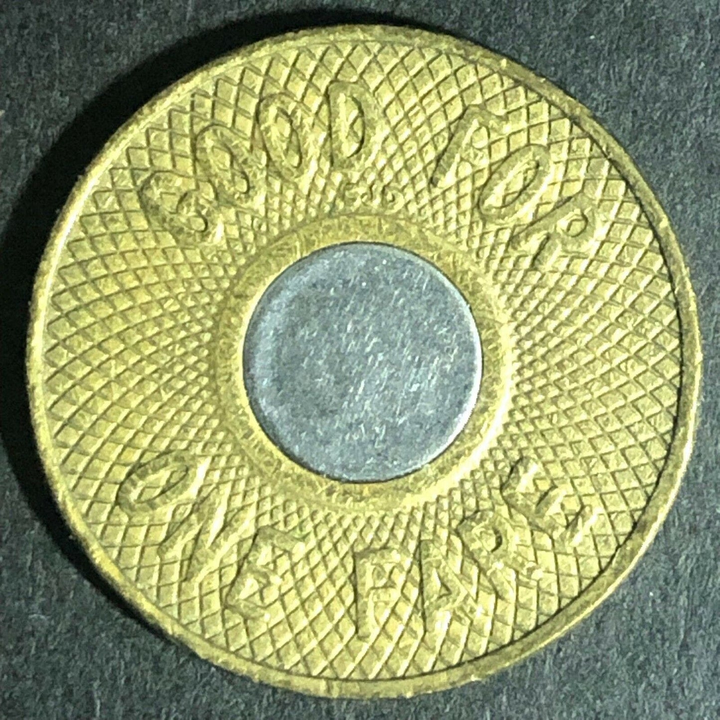 c1988 New York City Transit Authority G/F One Fare Bimetallic Token 22mm (1845)