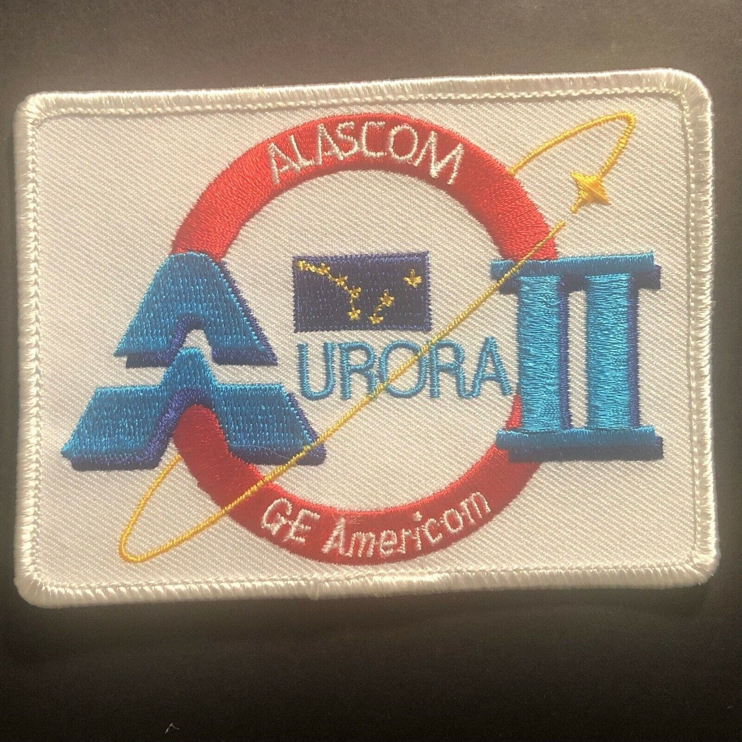 Vintage NASA Alascom Aurora II GE Americom Embroidered Patch