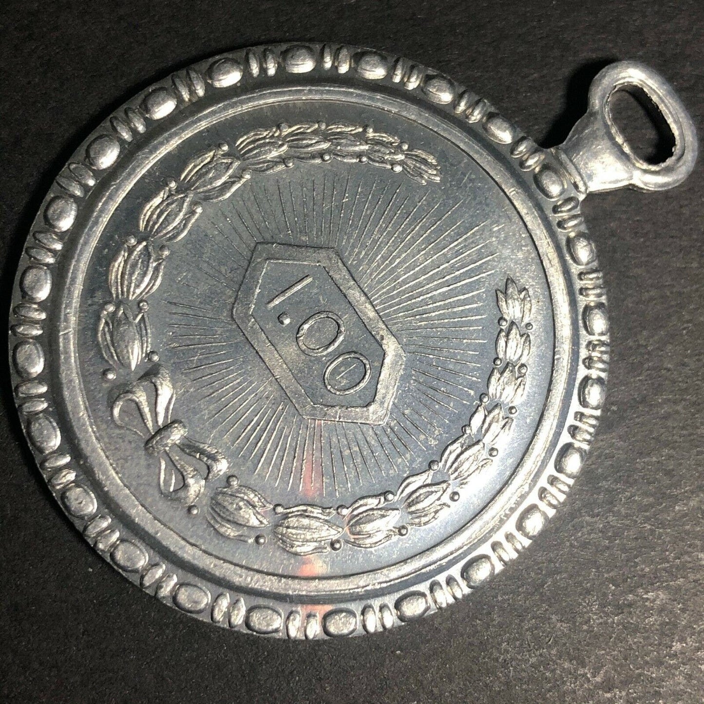 36mm Aluminum "$1" Radiant Eagle Crested Wreath Counter / Token - Fauver Coll.