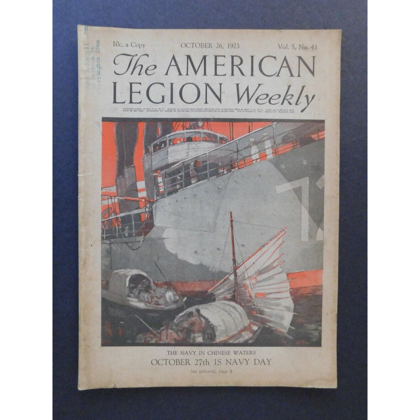 "The American Legion Weekly" Oct 1923 - 28 pgs.