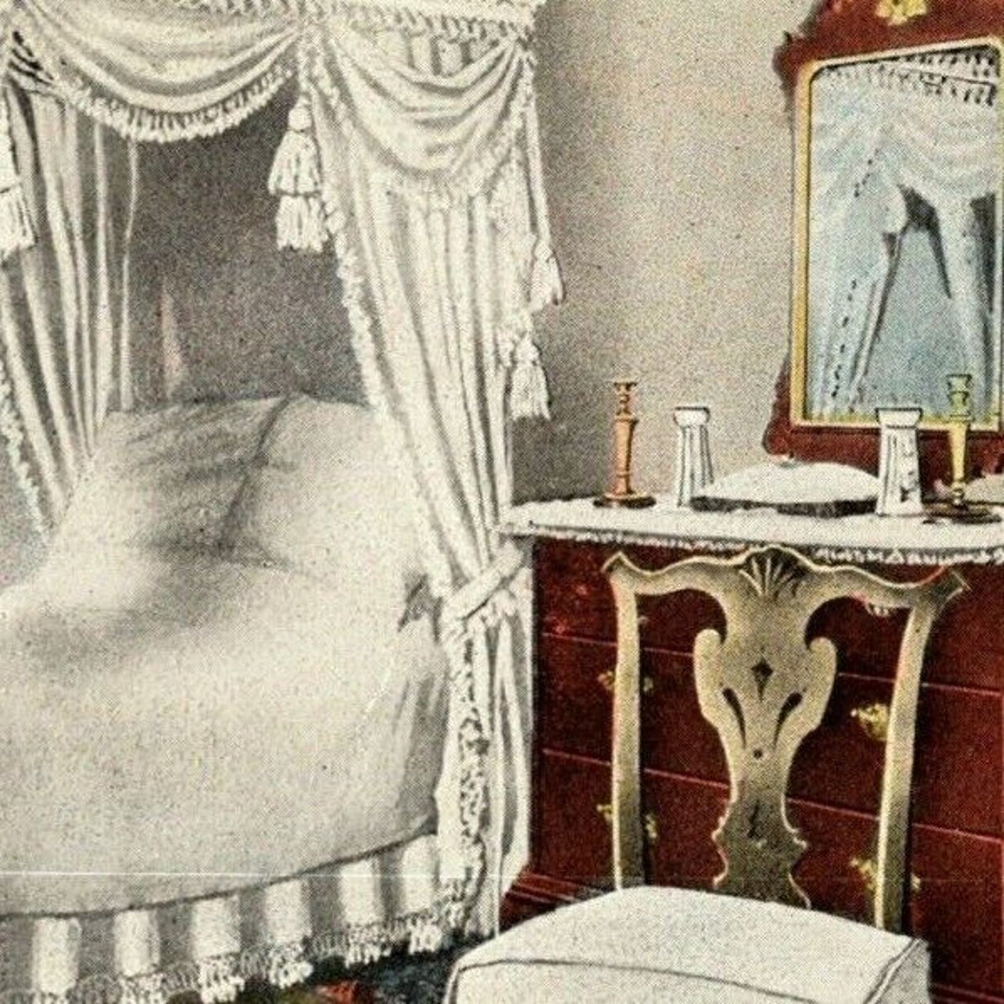 Martha Washington's Bedroom, Mount Vernon, VA - Vintage Postcard - NP