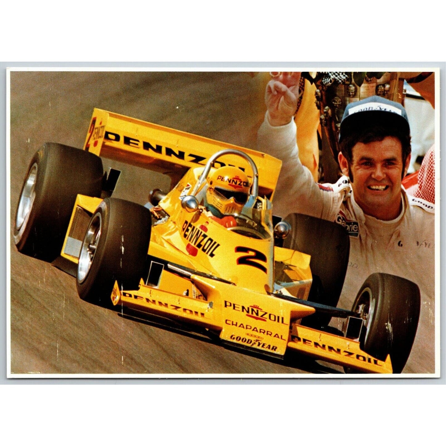 Vintage Oversized Indy 500 Postcard c1978 "Al Unser" 5" x 7"