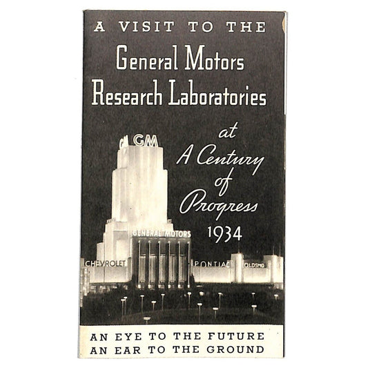 A Visit to the GM Research Laboratories Pamphlet 1934 Chicago World's Fair VGC