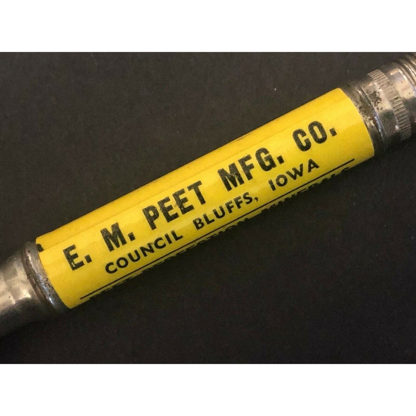 c1930's40's "Dietrich Peet Manly Council Bluffs, Iowa" Advertising Bullet Pencil