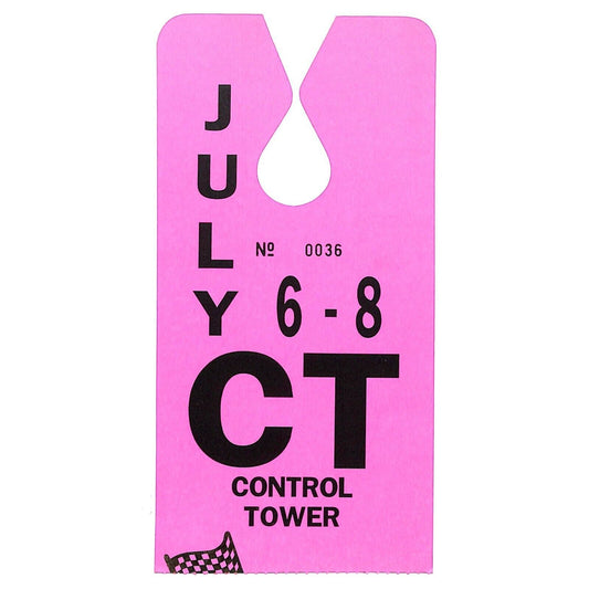 c2000 Kansas Speedway Hanging July 6-8 Control Tower Parking Pass #36 VGC
