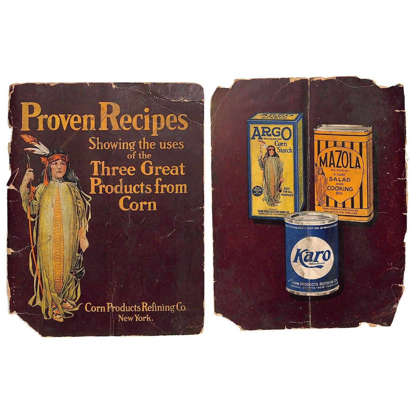 Argo Mazola Karo "Proven Recipes" Booklet 62pp c1920 VGC - Anthropomorphic