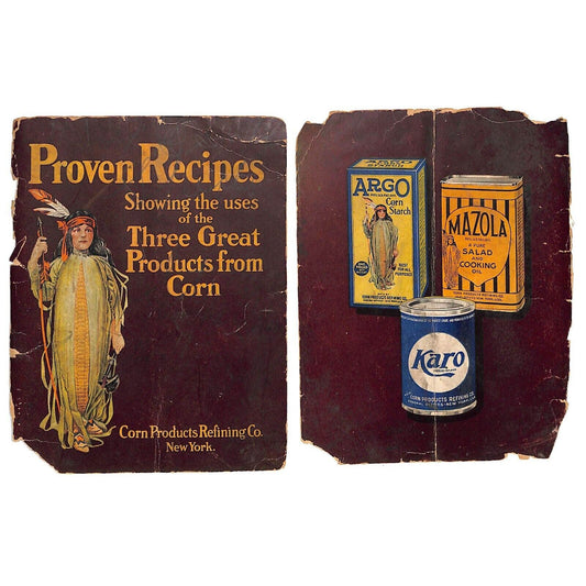 Argo Mazola Karo "Proven Recipes" Booklet 62pp c1920 VGC - Anthropomorphic