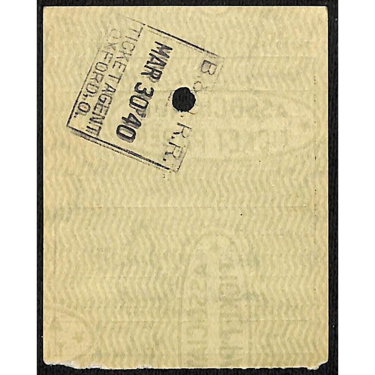 Baltimore & Ohio Railroad 1940 Ticket #51342