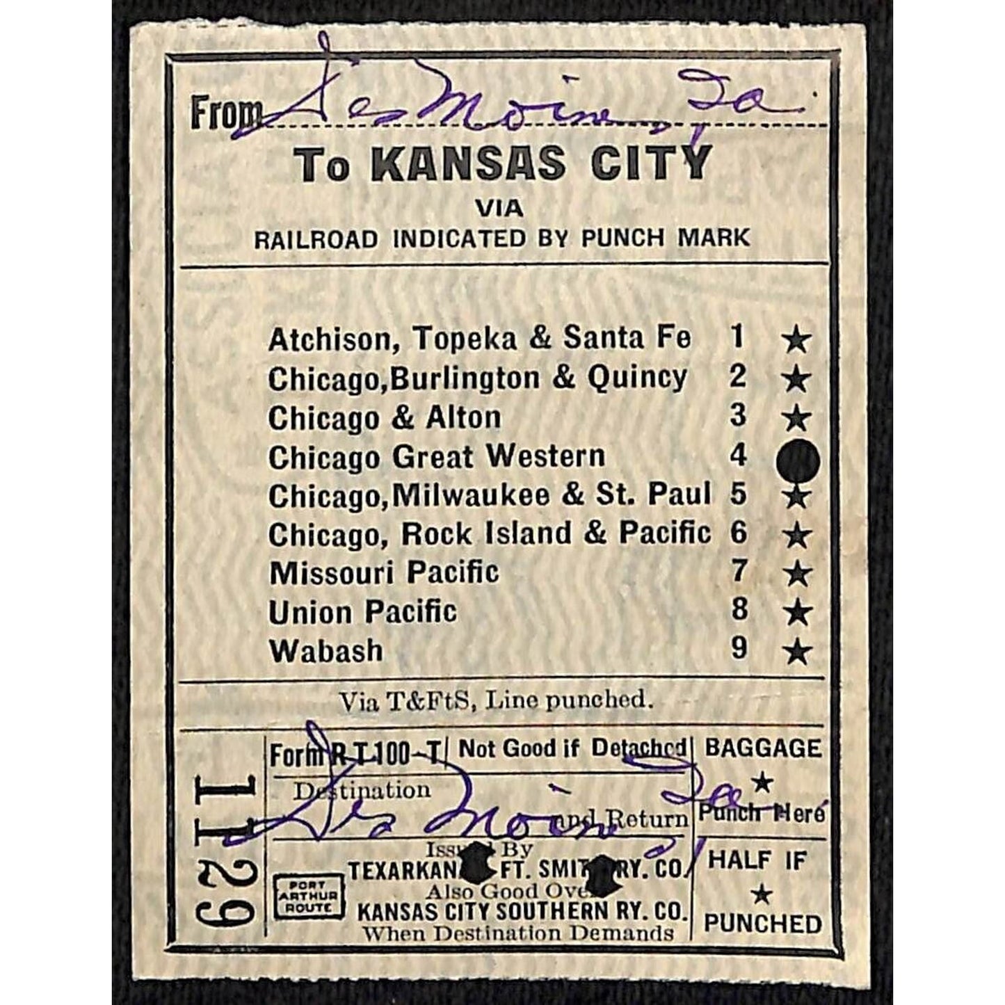 Long Island Railroad Ticket Chicago 1923/9? #78406