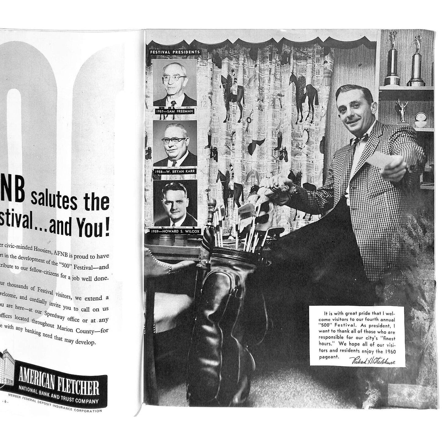 1960 "500" Festival Program +100pp - INDY 500 - Many Local Ads