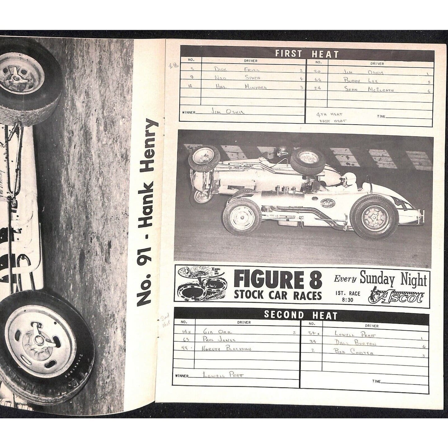 Scarce Jul 29 1964 Big Car Auto Racing CRA Program Ascot Gardena, CA 12pp.