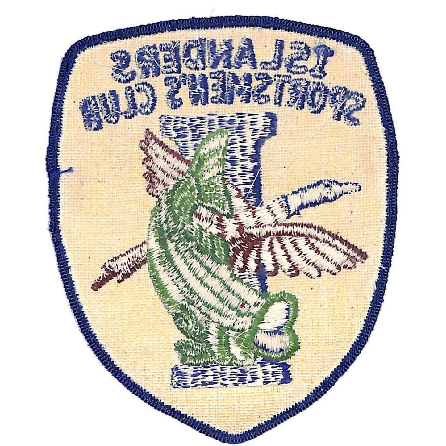 Islanders Sportsmen's Club Vintage Embroidered Patch 4 3/4" c1960's-70's VGC